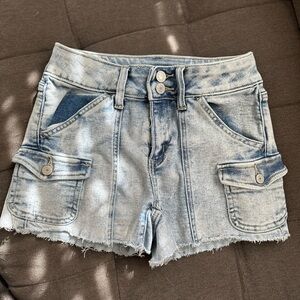 SO Blue High Waist Denim Shorts